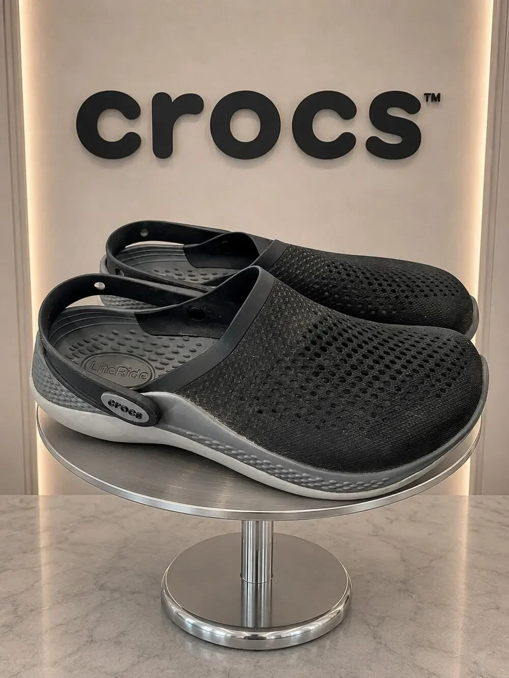 Crocs LiteRide Clog Black Slate Grey M10 W12 204592-0DD